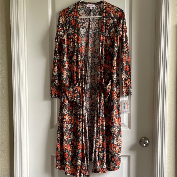 Floral Long Sleeve Cardigan duster. Lularoe Sarah size small - Picture 1 of 7